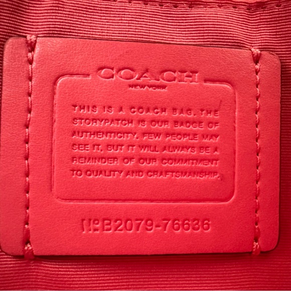 Coach Signature Town Tote in Coated Brown Canvas and Pink Lemonade NWT - Picture 9 of 10